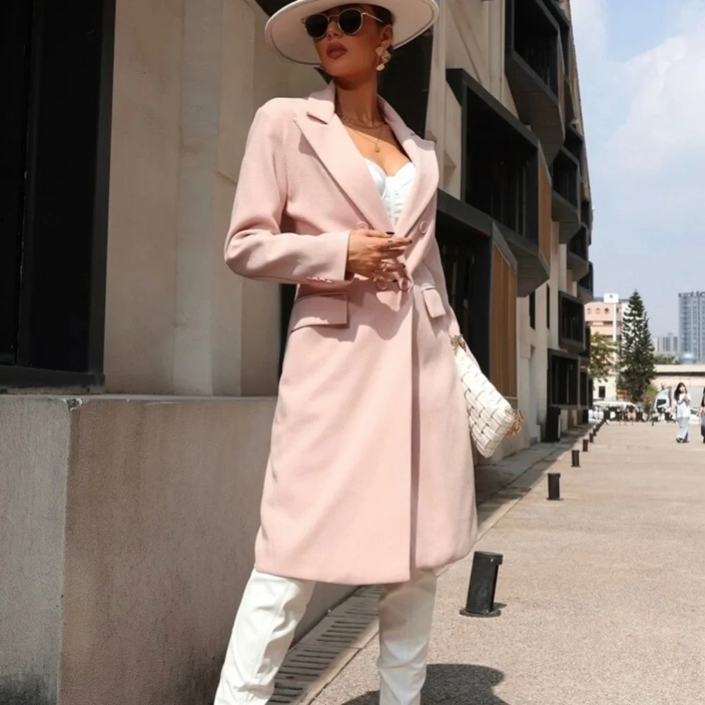 ❌SOLD❌⭐️Lapel Collar Double Breasted Overcoat⭐️ NEW - Picture 3 of 7